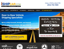 Tablet Screenshot of ishipcar.com